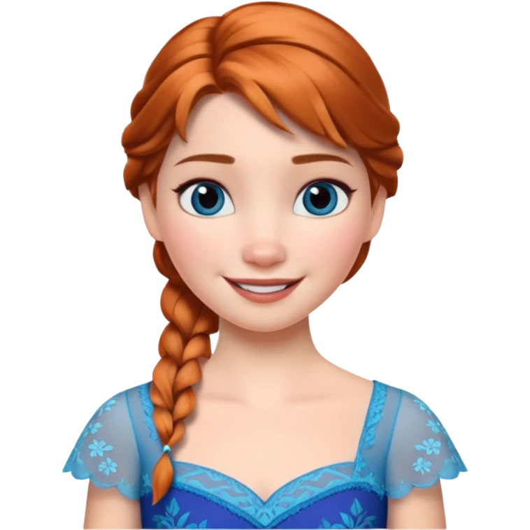 Anna from the Frozen movie emoji