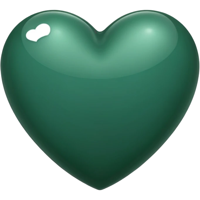 Dark green heart emoji