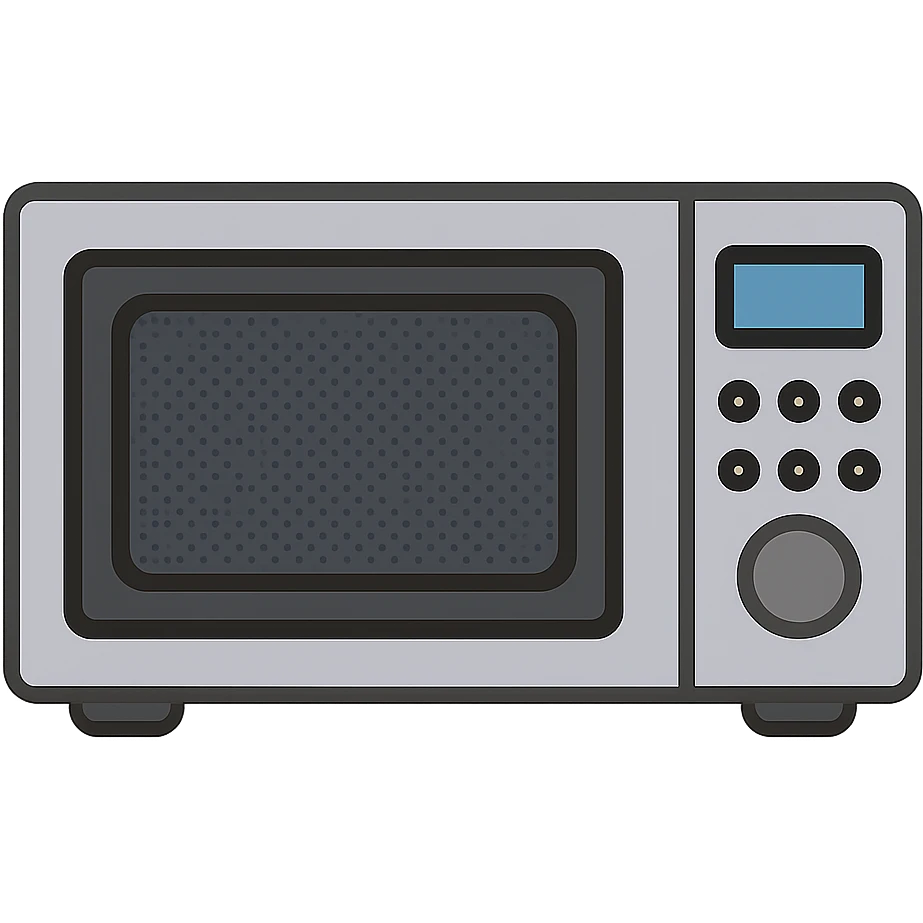 flat toon style microwave emoji