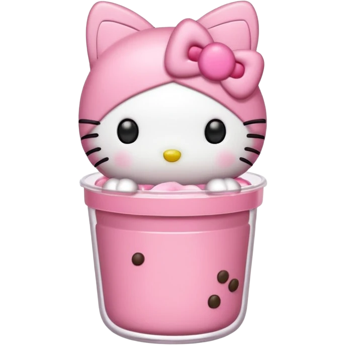 Hello kitty boba emoji
