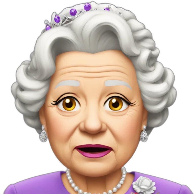 Upset queen Elizabeth emoji