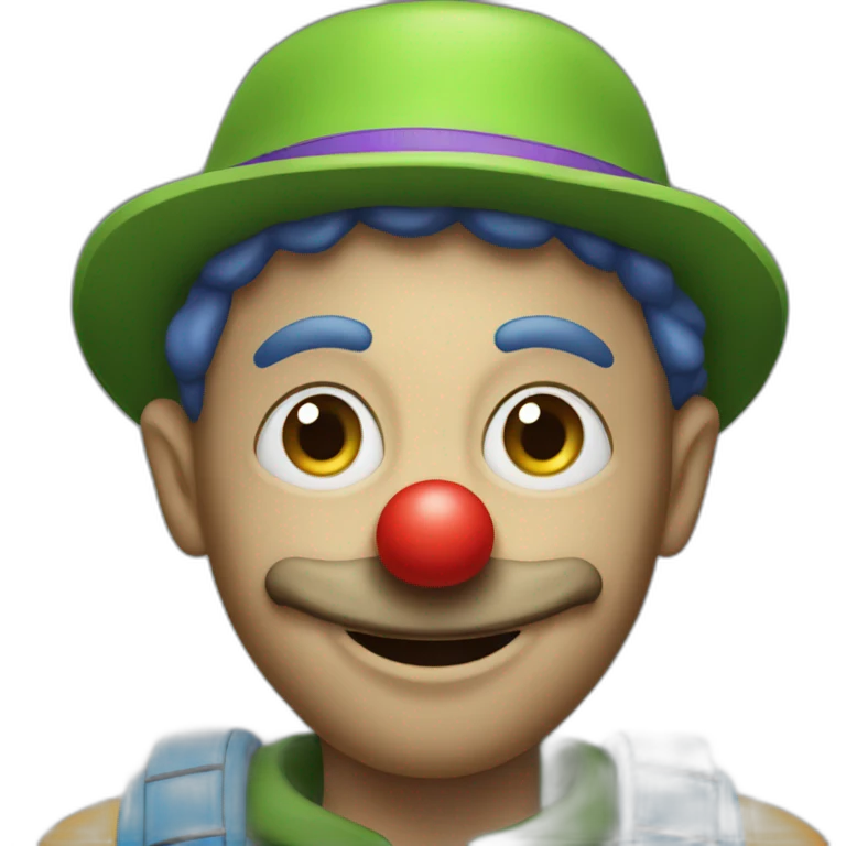 Clown hiker emoji