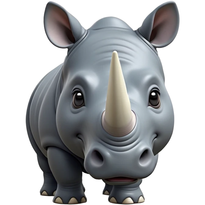 cinematic-cute-rhinoceros-zomed-out-portrait-emoji,-head-tilted-playfully-and-inquisitively,-featuring-a-rugged,-glossy-slate-gray-hide-with-a-gentle,-rounded-ivory-horn-and-round,-sparkling-eyes-filled-with-curious-wonder,-showing-the- (2) emoji