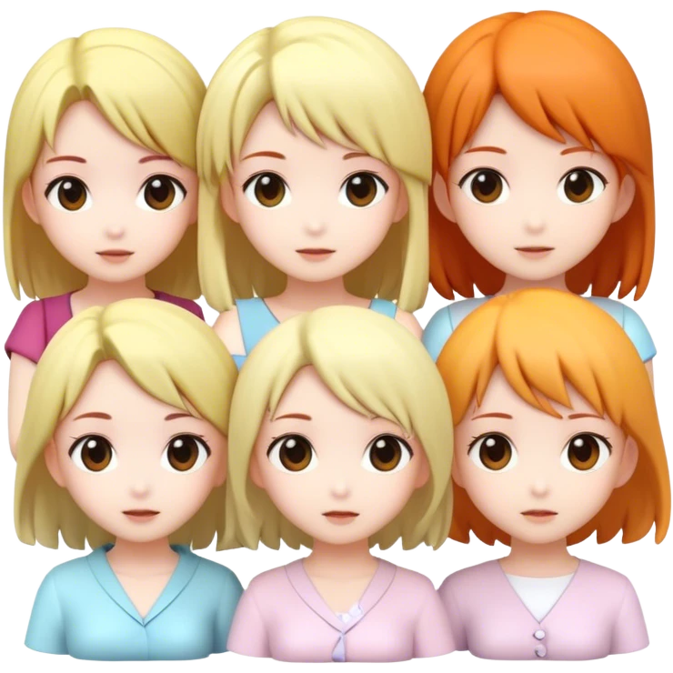 Cute 3d anime girls  emoji