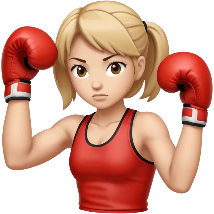 boxing girl  emoji