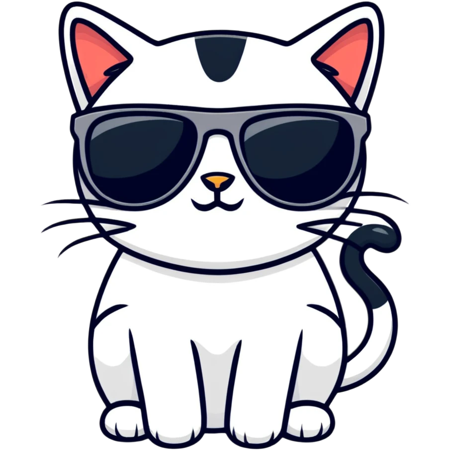Cat with sunglasses emoji