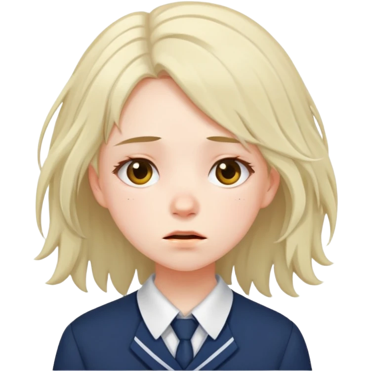 A tierd girl from school emoji