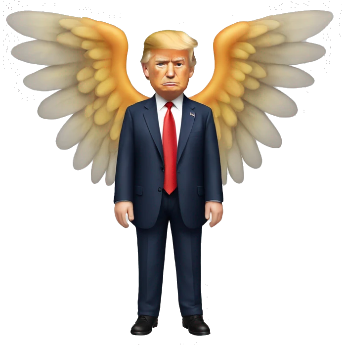 Trump with wings emoji
