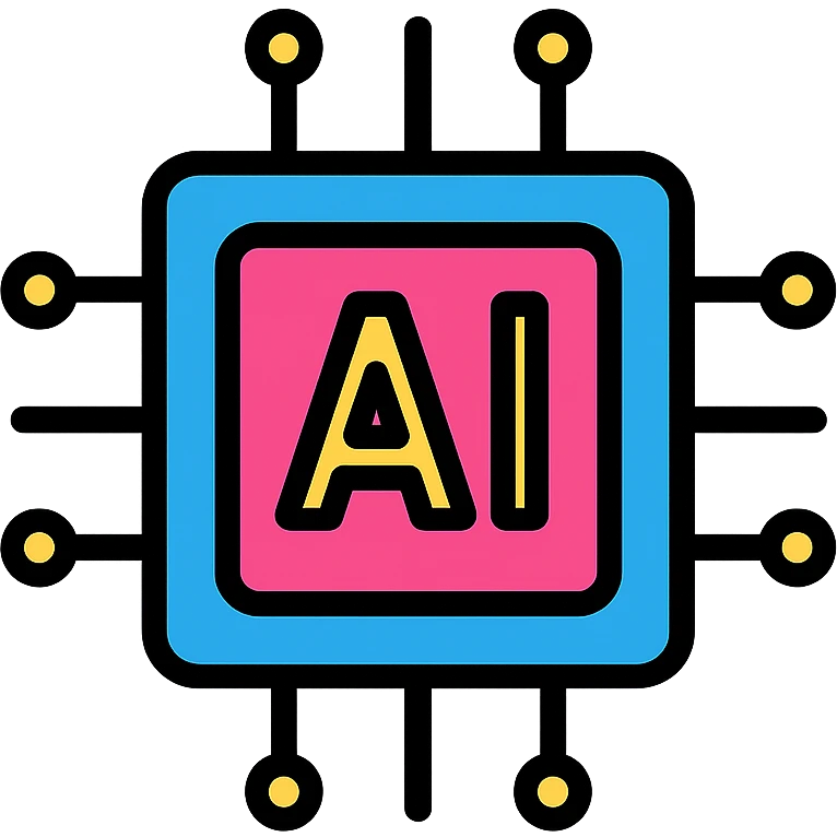 artificial intelligence icon, modern, minimal, digital, no text emoji