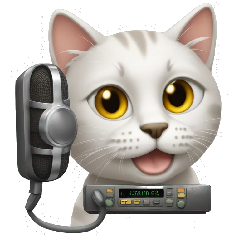 a cat on the radio emoji