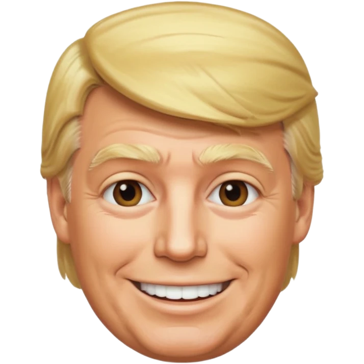 donald trump blonde smiling emoji