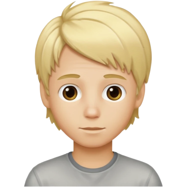 Je veux un garçon blond qui montre à la caméra ses cheveux avec des mèches blondes emoji