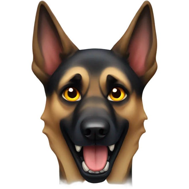 German Shepherd dog demon emoji