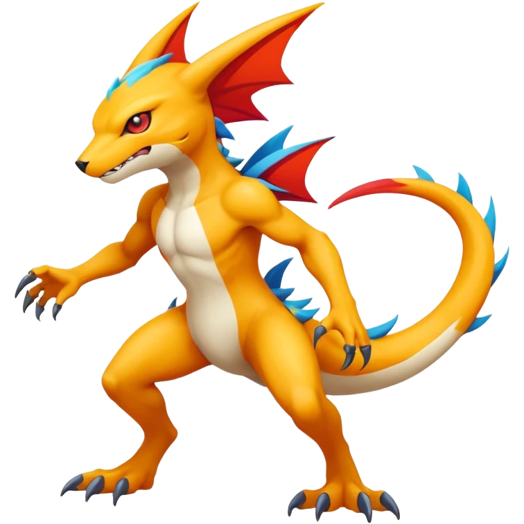 badass cool cartoonic anime-Fantasy-Fakémon-creature (full body) emoji