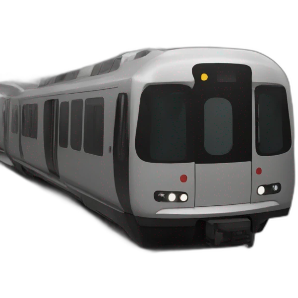 metro train, front view, black color  emoji