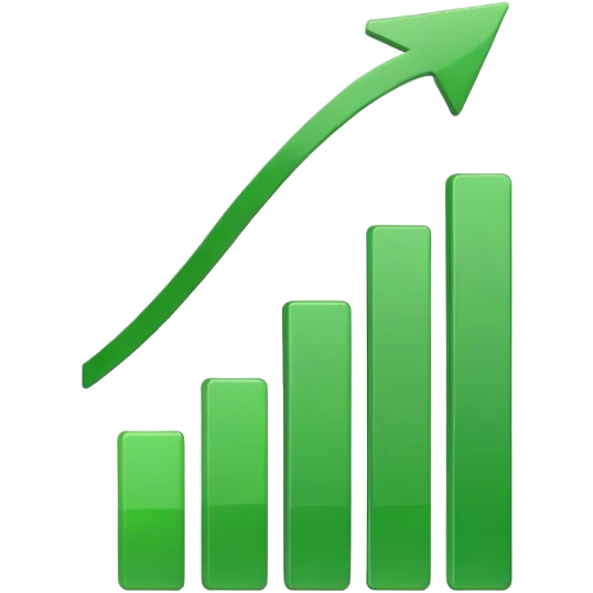 green chart up emoji