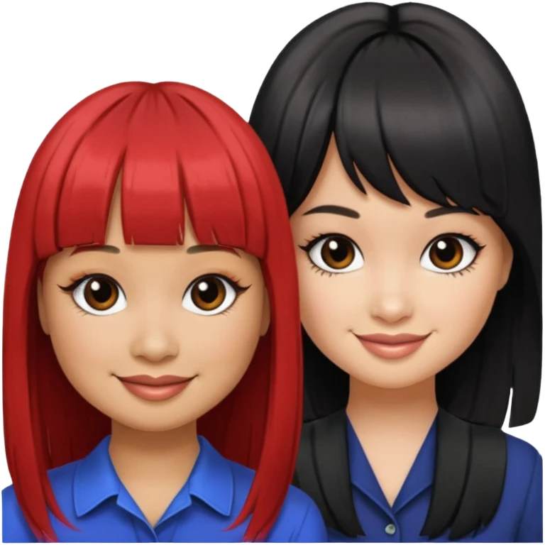Raven-Symoné and Debby Ryan (straight bangs) emoji