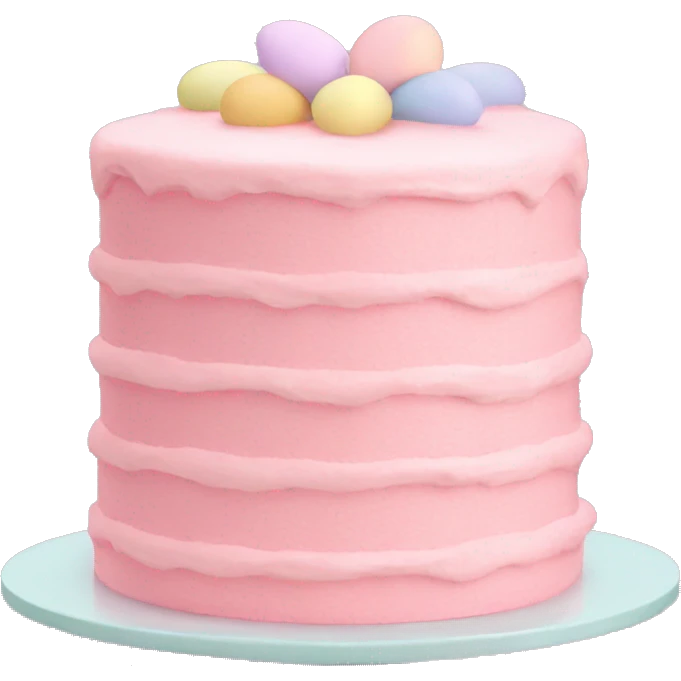 easter pastel light pink cake emoji