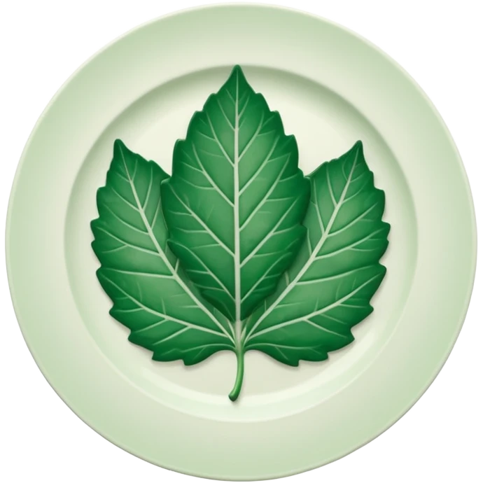 Plate and a leaf by its side emoji