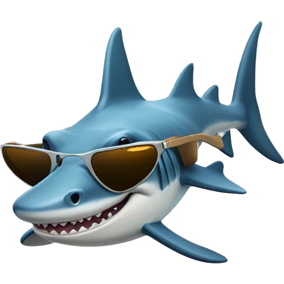 hammerhead shark with sunglasses  emoji