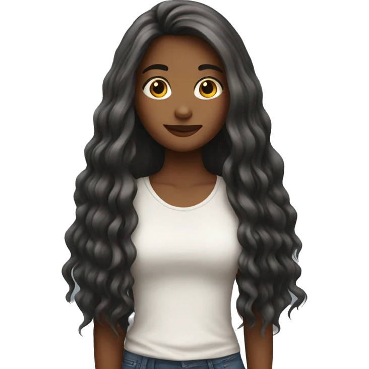Long hair girl emoji