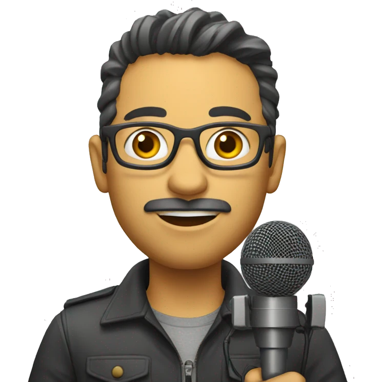 journalist with a microfon emoji