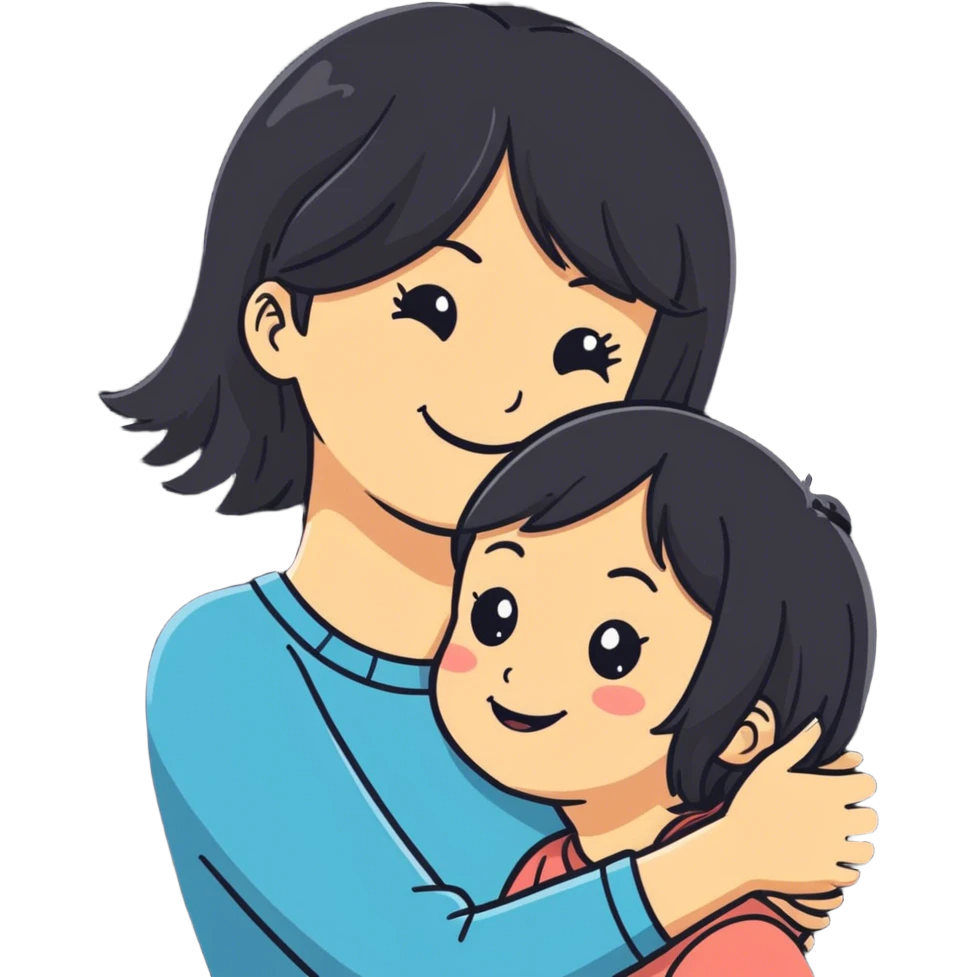 Mom and daughter emoji