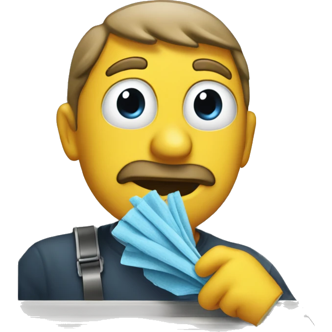 Looking for someone to clean windows emoji