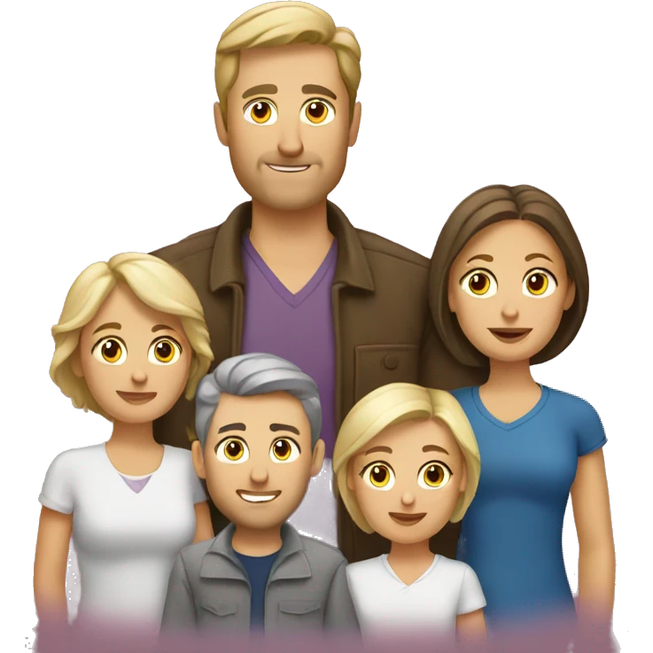 caucasian family emoji