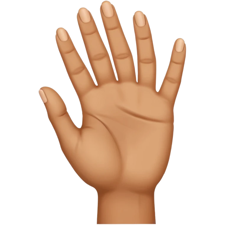  دست راست از مچ توسط دست چپ گرفته شده به سمت بالا emoji