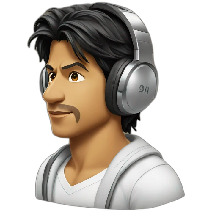 shah rukh khan with headphones emoji