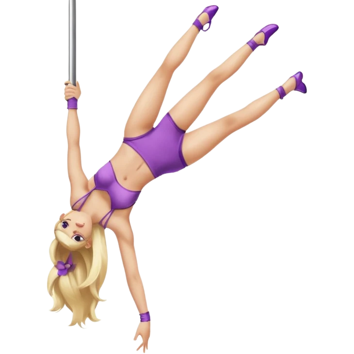 Blonde pole dances emoji