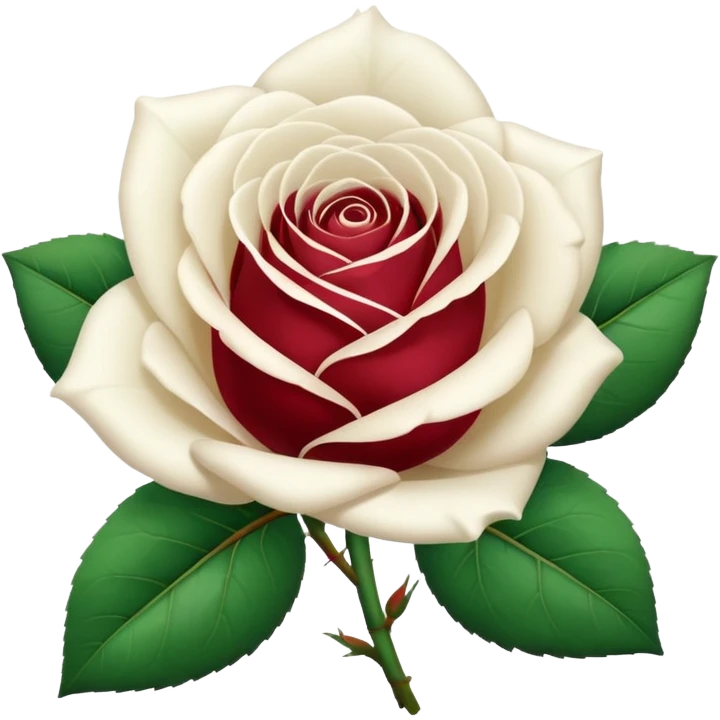 white rose, no green leaves emoji