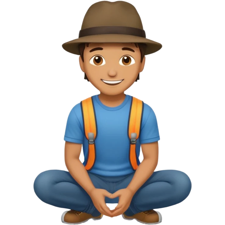 Submissive man on knees emoji