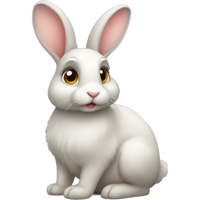 shy rabbit emoji