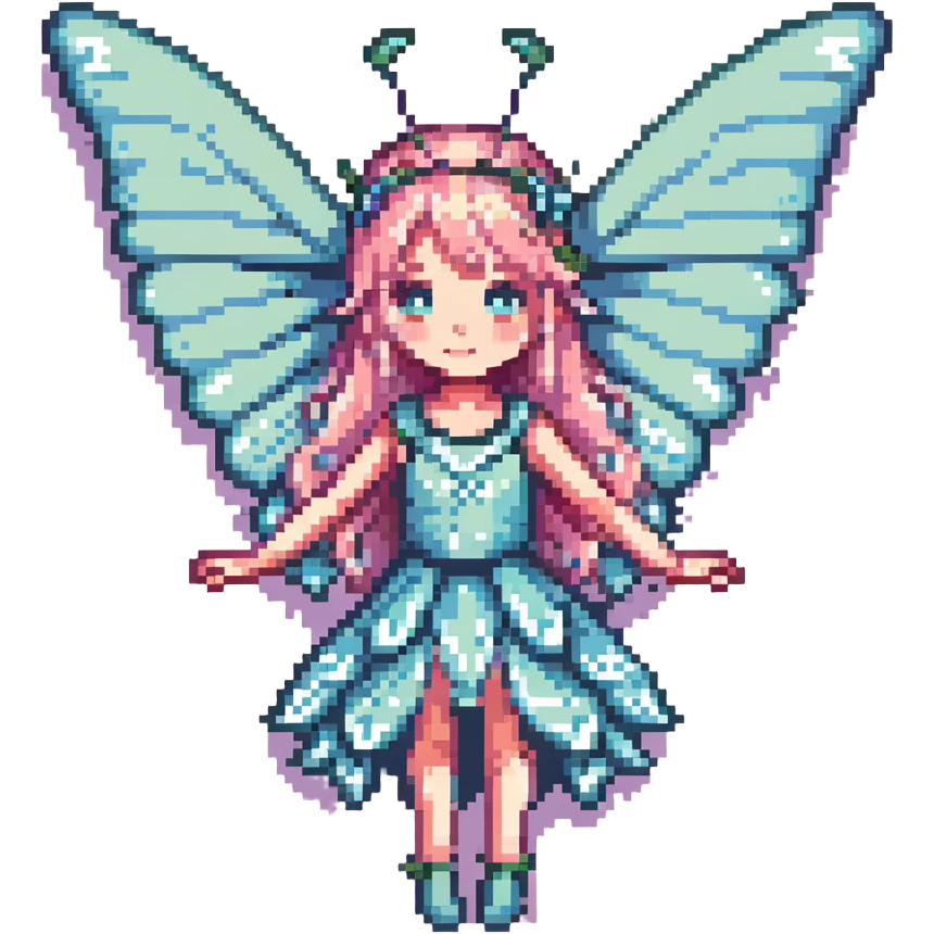 fairy with butterfly wings, pastel colors emoji
