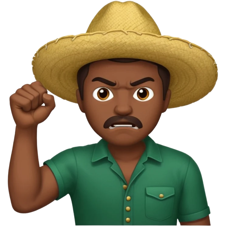 Angry mexican with fist up emoji