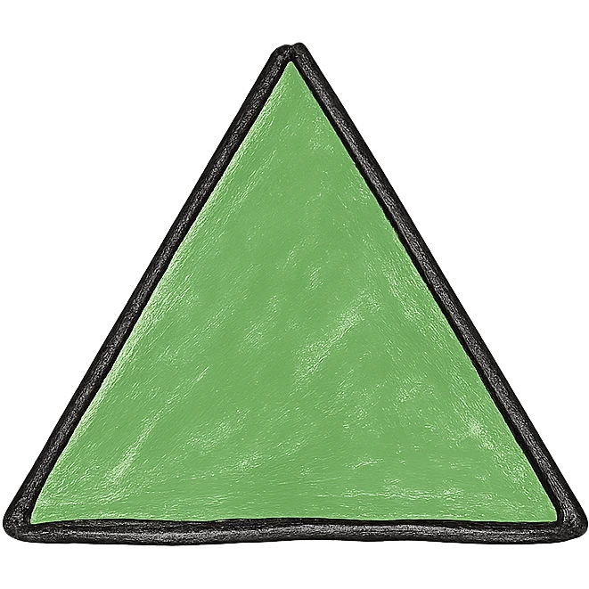 simple green triangle pointing upwards icon emoji