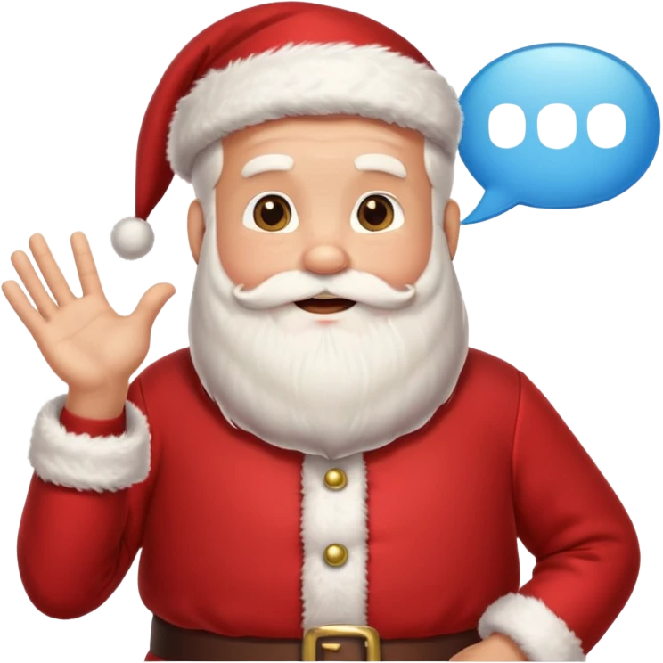 santa with speech bubble emoji