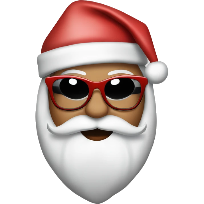 Mariah Carey dressed as Santa singing with black glasses  emoji