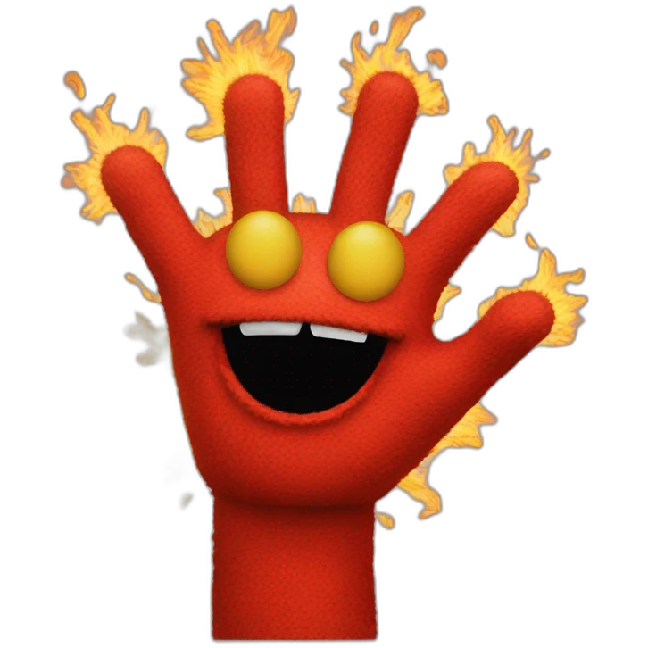 elmo fire hands emoji