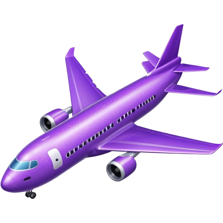 glitter purple avião emoji