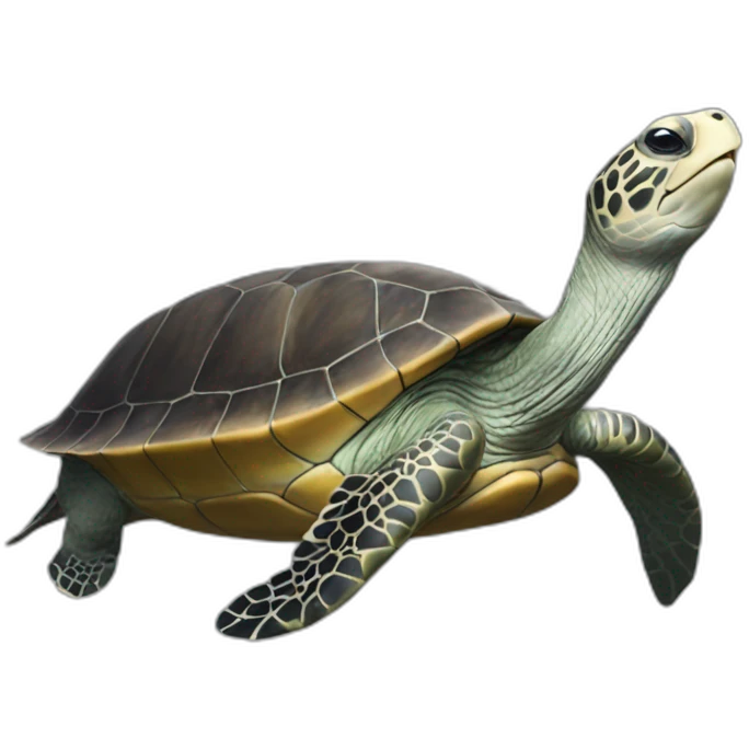 tortue sur baleine emoji