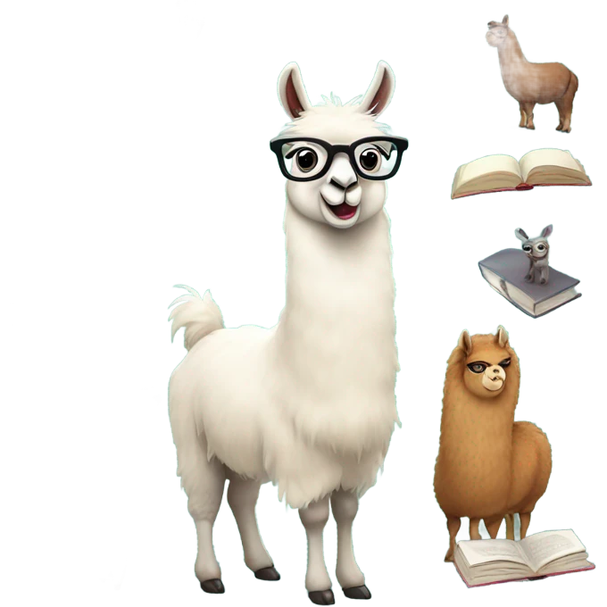 Teaching llama  emoji