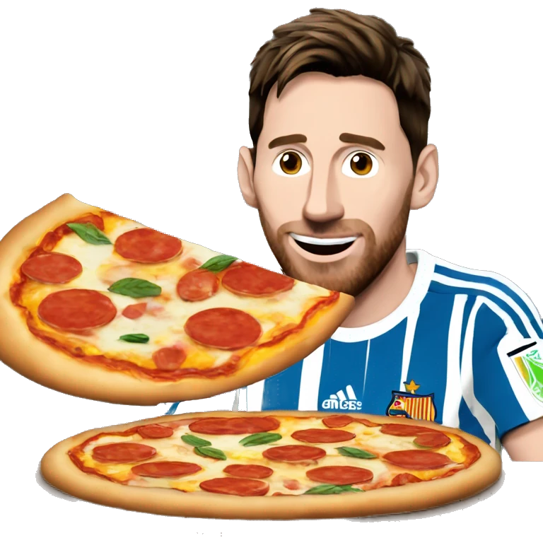 Messi qui mange une pizza emoji