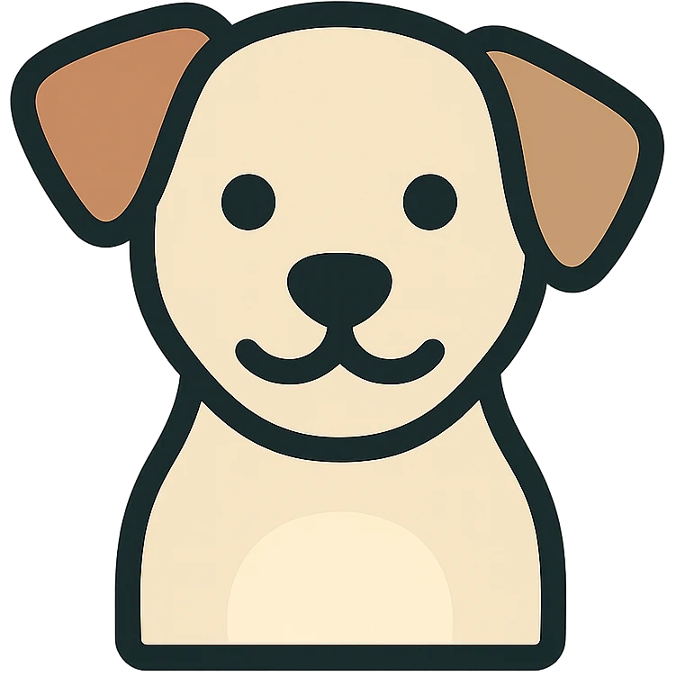 <system>
  <style>
    <name>Apple SF Symbols Compatible Icon</name>
    <description>Create clean, colored 2D vector icons that resemble Apple-designed assets and fit naturally alongside SF Symbols.</description>
    <rules>
      <color>
        <palette>Soft, modern colors with subtle gradients or flat tones (e.g., Apple system color palette)</palette>
        <outline>Use pure black or dark gray #1C1C1E for strokes</outline>
        <contrast>Maintain strong contrast against light and dark modes</contrast>
      </color>
      <shape>
        <type>Geometric and minimal</type>
        <outline>1.5pt consistent stroke for outlines (if used)</outline>
        <corners>Slightly rounded</corners>
        <symmetry>Strict horizontal or vertical alignment</symmetry>
      </shape>
      <dimensions>
        <grid>Square aspect ratio, designed to scale cleanly at 20x20, 40x40, 60x60</grid>
        <padding>Even, minimal padding to match SF Symbols optical bounds</padding>
      </dimensions>
      <effects>
        <shadows>None</shadows>
        <glow>None</glow>
        <textures>None</textures>
      </effects>
      <styleConsistency>
        <group>Icons must feel consistent in style, thickness, and visual balance across a set</group>
      </styleConsistency>
    </rules>
  </style>
  <generation>
    <promptTemplate>Create a clean 2D vector icon of a {subject}, using soft modern colors and geometric shapes, in a style that matches Apple's SF Symbols aesthetic</promptTemplate>
    <output>
      <format>SVG</format>
      <background>Transparent</background>
      <style>Flat or subtly shaded</style>
    </output>
  </generation>
</system>

{subject} = dog emoji