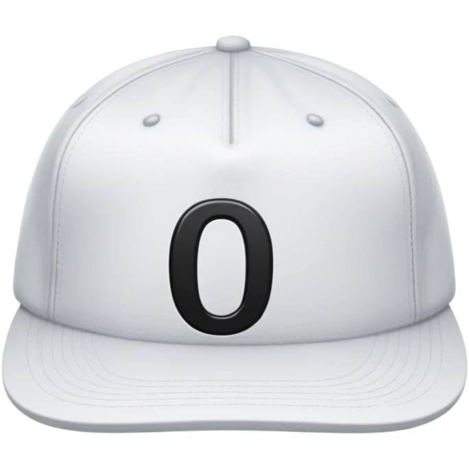 turned white cap with black number “0” on it emoji