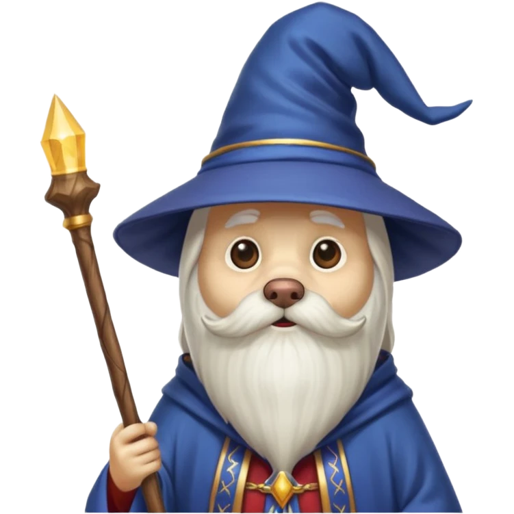 Dog wizard emoji