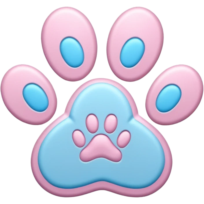 a pastel pawprint emoji