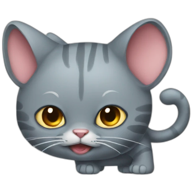 cat with an elephant trunk emoji